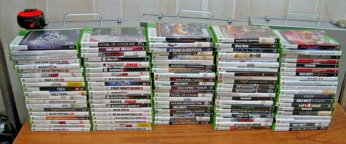 Lot of 100 Microsoft Xbox 360 Games