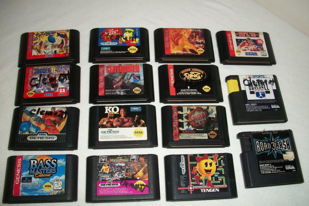 Lot of 15 Sega Genesis Video Games