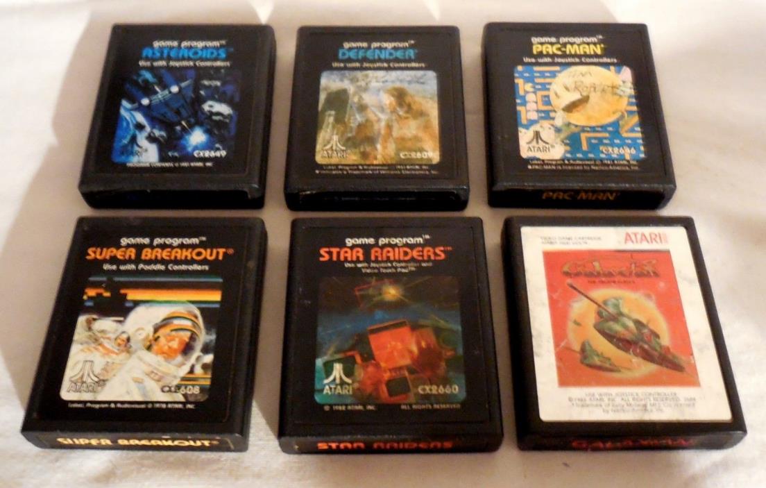 Lot of 6 Atari 2600 Game Cartridges  Random Titles  Lot 1