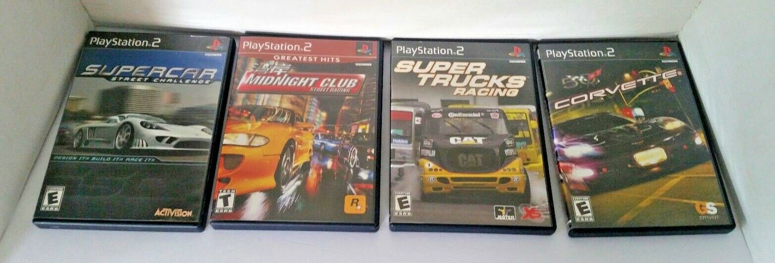 PS2 racing games!!  TESTED AND WORK GREAT CONDITION, RARE!!!