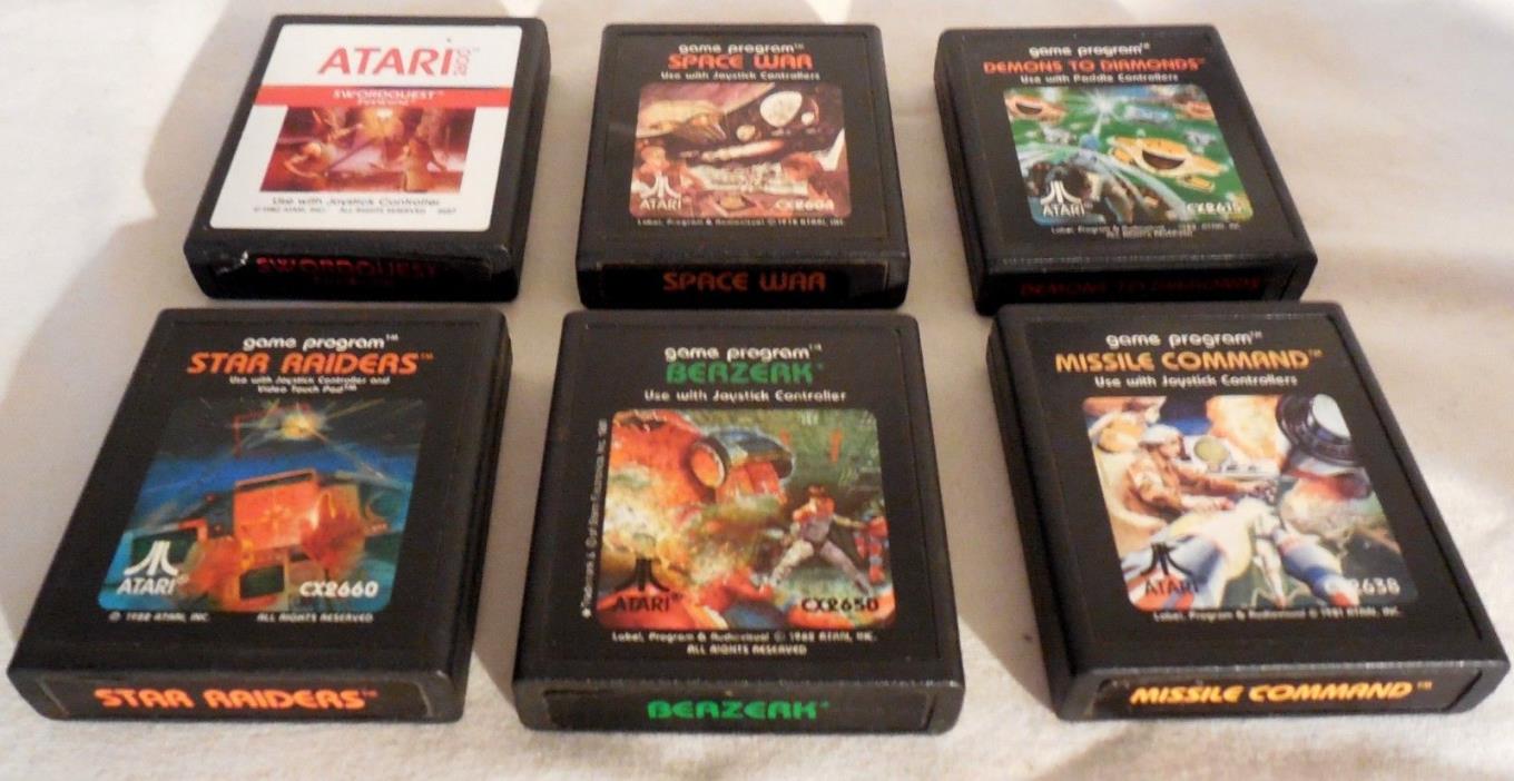 Lot of 6 Atari 2600 Game Cartridges  Random Titles  Lot 2