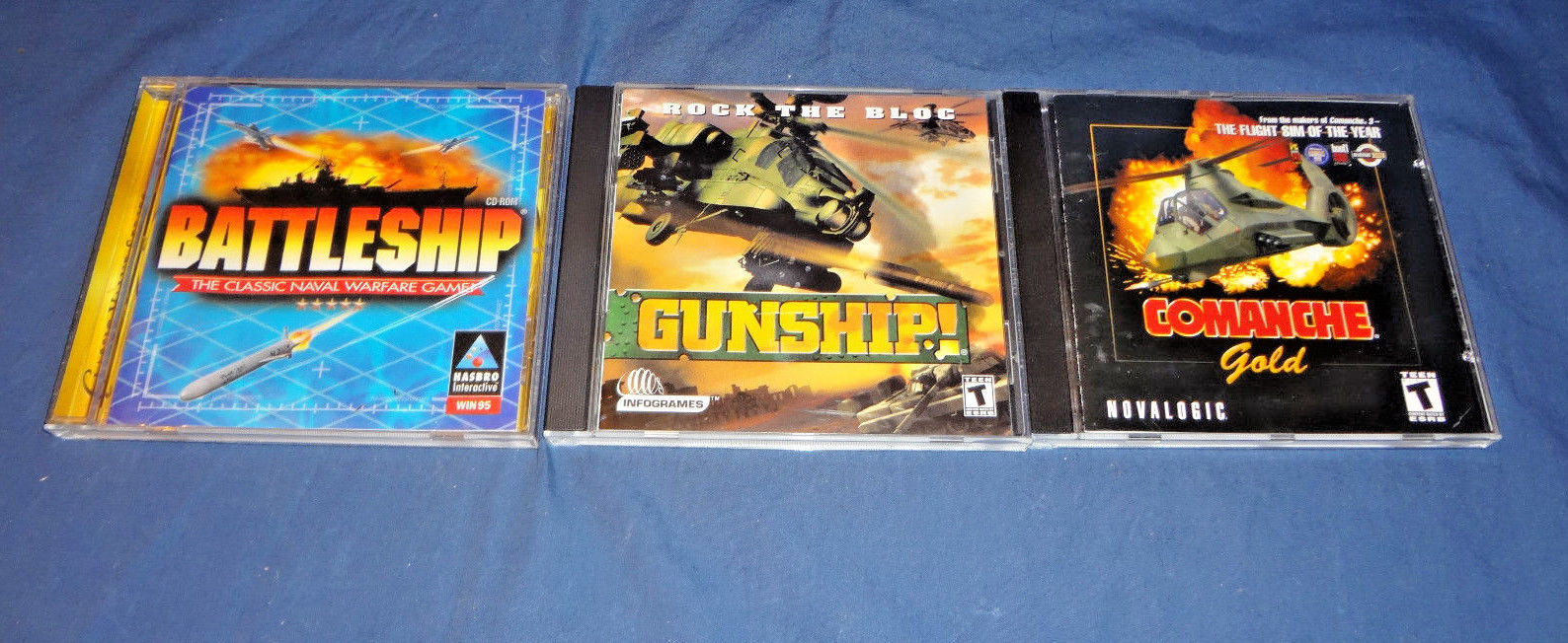 Battleship, Gunship Comanche CD ROM Lot of 3