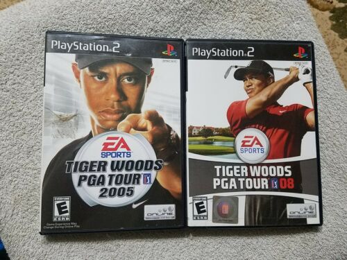 Playstation 2 games lot of 2 Tiger Woods EA sports 2005 & 2008