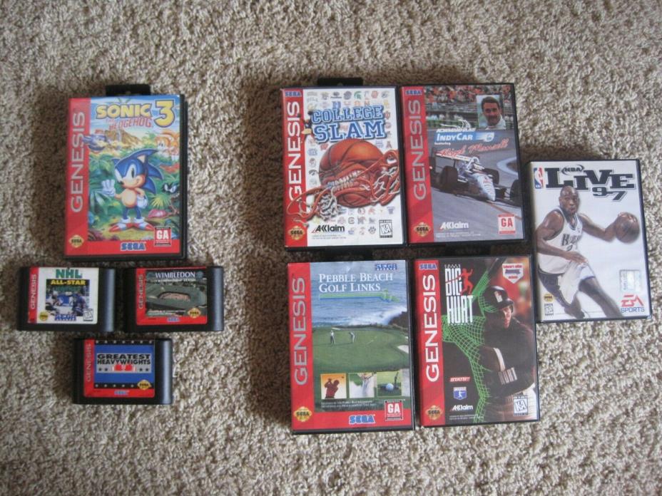 Sega Genesis Game Lot 9 Games Untested NBA LIVE '97