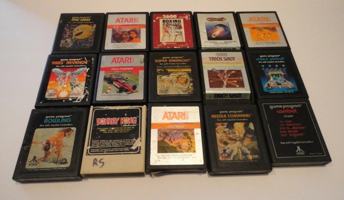 Lot Of 15 Atari 2600 Games - Tested