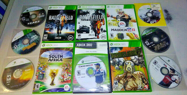 Lot of 13 XBOX 360 Games untested Halo, Battlefield, Madden, Borderlands etc.