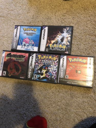 Pokemon Fan hack game Lot! with Custom case/box. Light Platinum, Crystal, Quarts