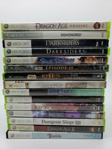 Xbox 360 And Original Xbox Rare Game Lot --No Sports-- Star wars dragon age dark