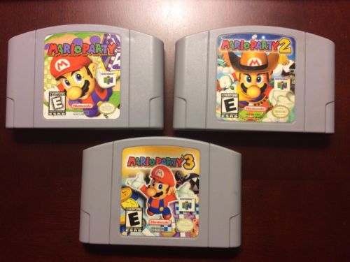 Mario Party 1,2,3 Set 1 2 3 Trilogy Original Nintendo 64 N64 Game Cartridge Lot