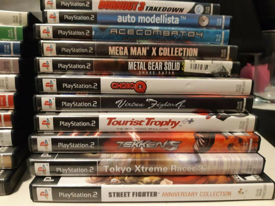 21 PS2 Used Video Game Lot Sony Playstation