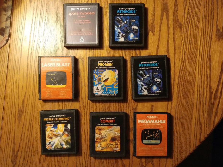 Lot of 8 Atari 2600 Games See Photos