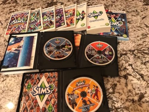 The Sims 3 PC Used with Lot of 3 Expansion Packs And 8 Game Guide Books