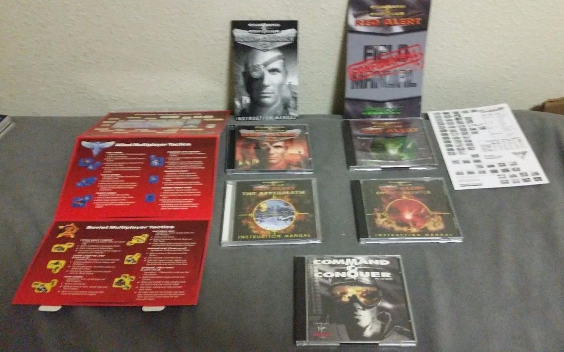 Lot of 5 Command & Conquer: Red Alert, 2, Counterstrike, The Aftermath PC Game