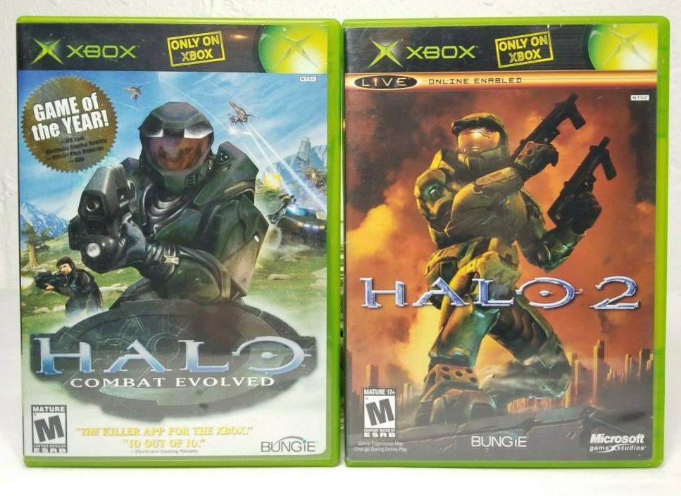 Xbox Halo 1 & 2 Bundle Set - 2 Game Lot