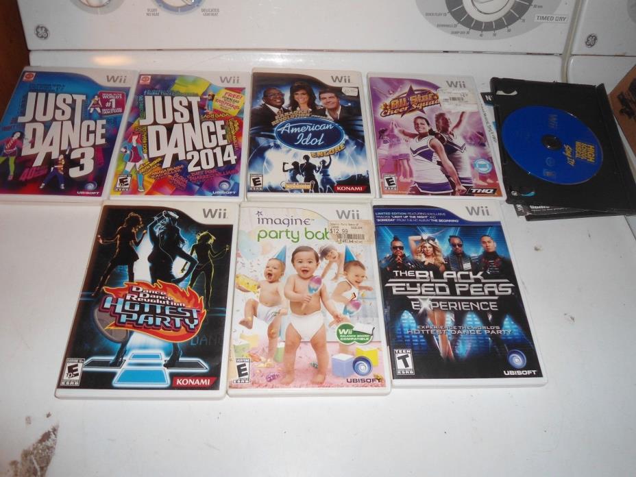 Wii 8 game lot - Just dance and many more