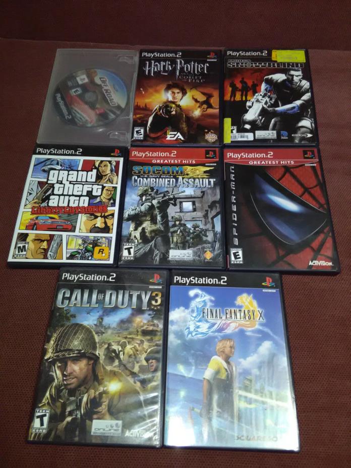 PS 2 EIGHT GAMES GRAND THEFT AUTO CALL DUTY 3 AND MORE