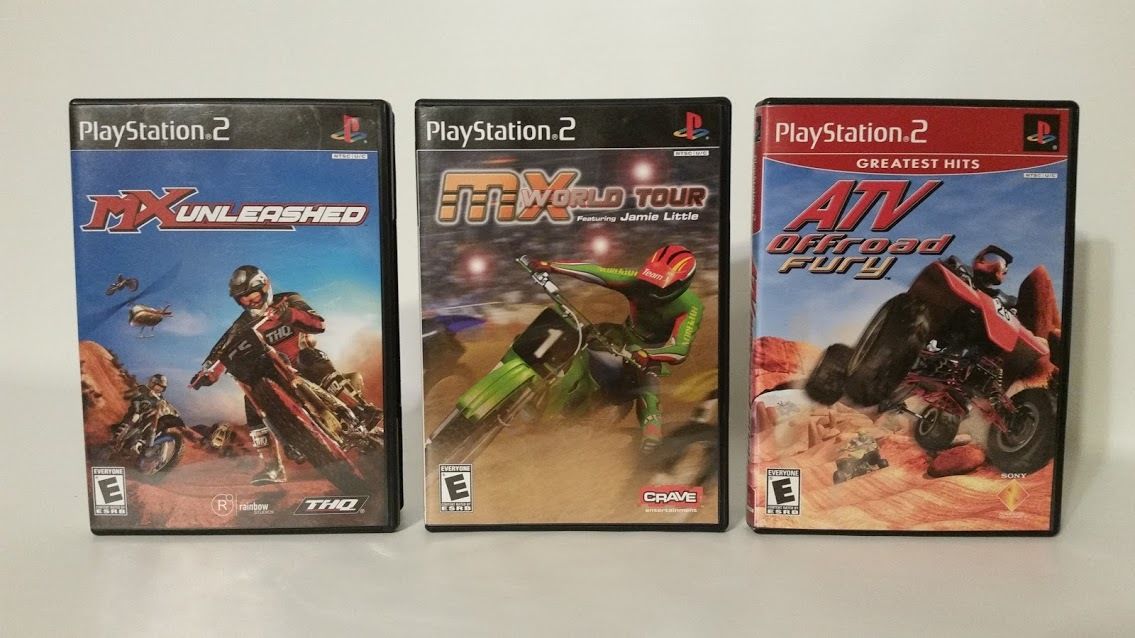 MX World Tour MX Unleashed ATV Offroad Fury PS2 Game Lot of 3 Tested