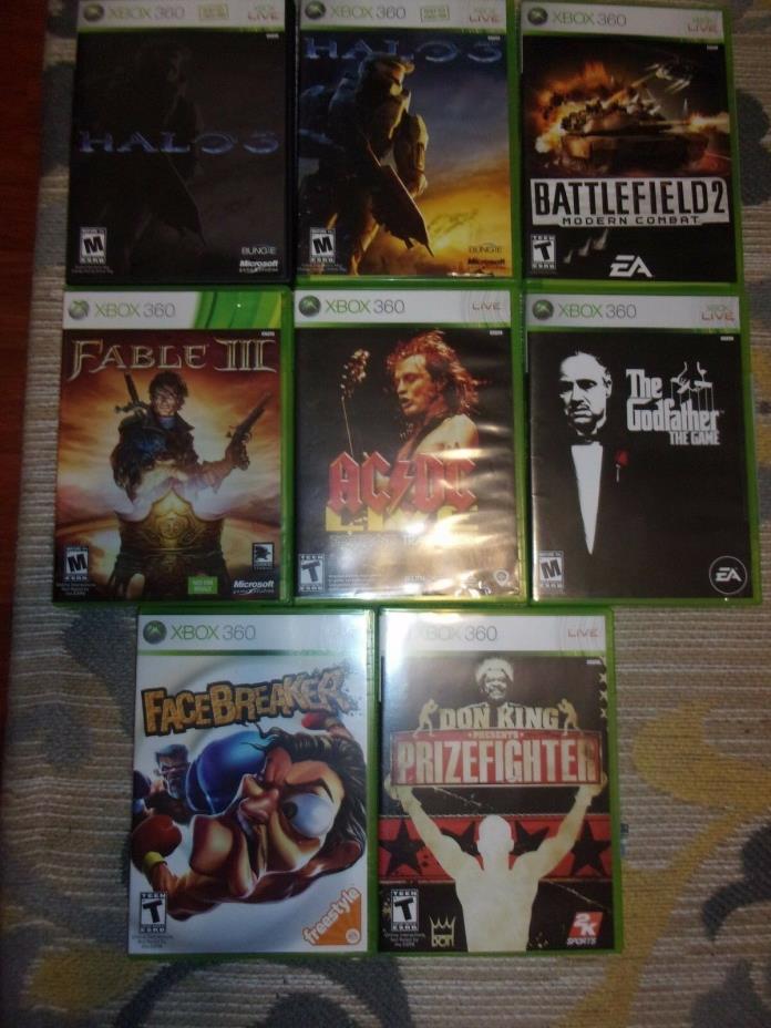 XBOX 360 LIVE GAMES LOT OF 8