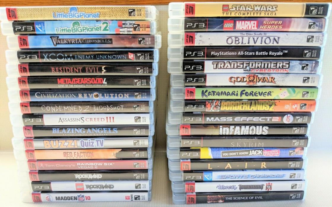 PS3 Video Game Collection.
