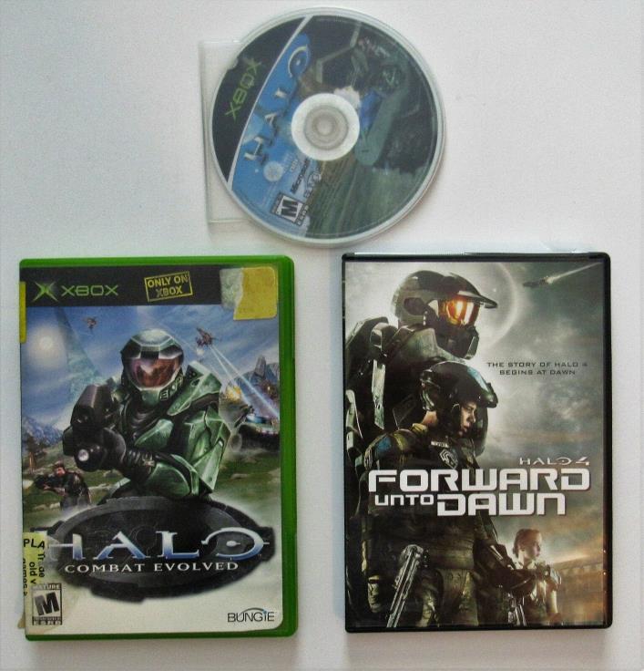 Halo movie DVD and Xbox game lot