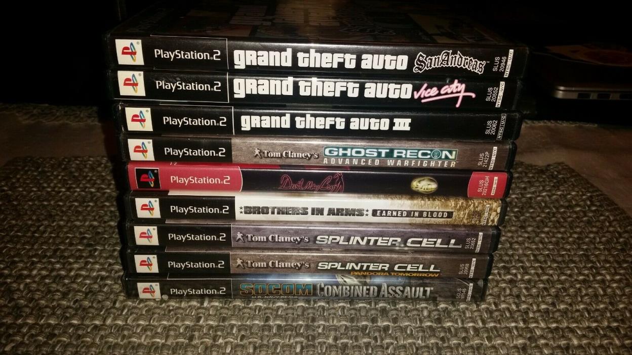 Lot of 9 Playstation 2 games PS2 Essential Popular & Rare games!