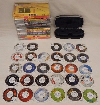 LOT OF 35 UMDs WITH CARRYING CASE + 4 Duplicates & 1 Damaged