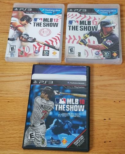 MLB 10, 12, 13 the Show Lot of 3 PS3 Games Baseball Playstation 3