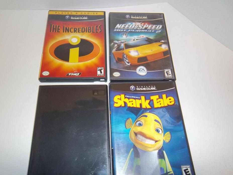 Nintendo GameCube Need for Speed Hot Pursuit 2, Shark Tale, Incredibles, Metal X