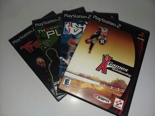 4 Sony PS2 Game lot X Games Skateboarding NBA Street Trigger Man The Plan