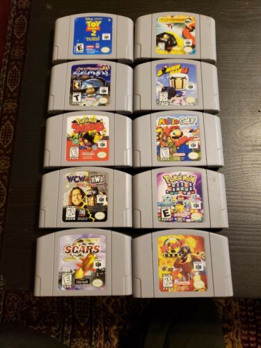 Nintendo 64 Game Lot. 10 N64 Games Mario Golf, Pokemon Snap, Bomberman and more!