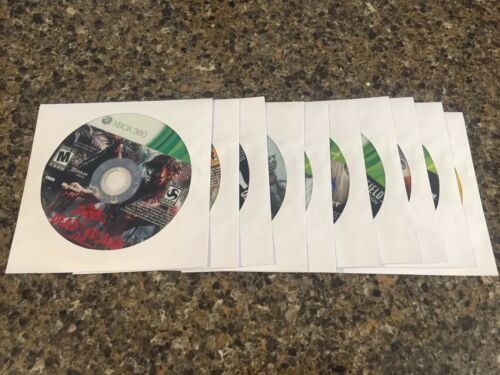 Lot of 10 Xbox 360 Games - Disc Only In Sleeves