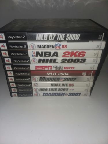 10 PS2 Game Lot All complete NFL NBA Madden MLB ESPN Football NHL playstation