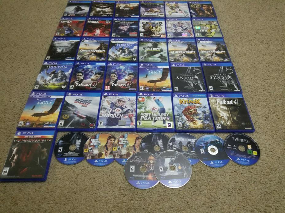 Lot of 40 PS4 Games (All Scratched) Sold AS IS.