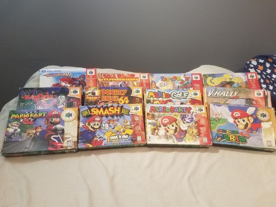 Lot Of 12 AUTHENTIC BOXED NINTENDO 64 N64 GAMES. SOME RARE GAMES!!!