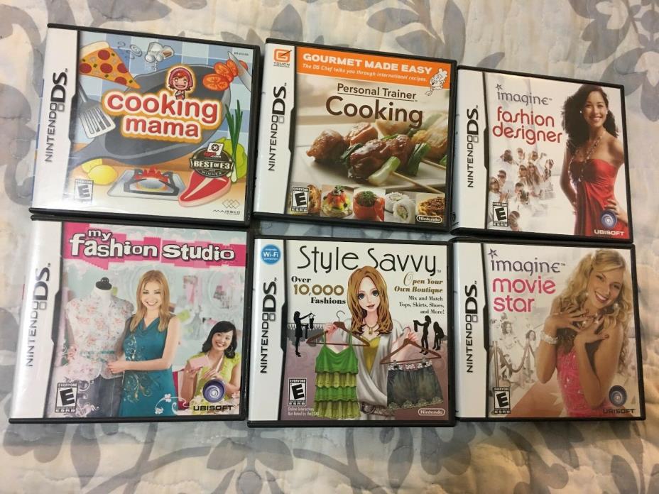 Nintendo DS Game Lot of 6 Cooking and Fashion