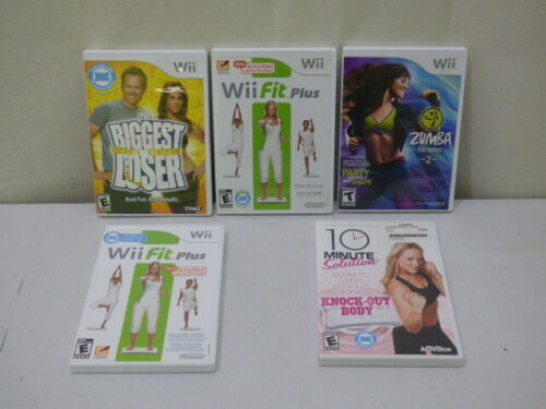 Nintendo Wii Zumba 2 Biggest Loser Wii Fit Fitness Workout Games Lot of 5