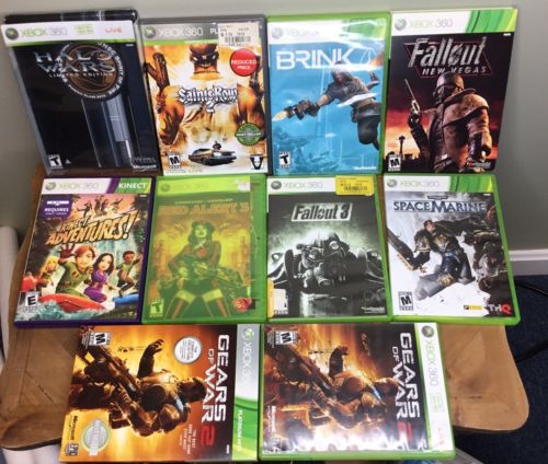 XBOX 360 Game Lot 10 Gears Of War Halo Fallout 3 Fallout Vegas 1 Kinect ETC
