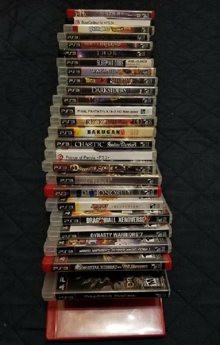 PS3 GAME HUGE LOT of 26 ~ Uncharted 3 MORTAL COMBAT Dantes Inferno THOR Etc.