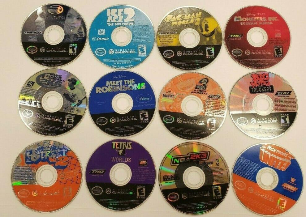 Nintendo Gamecube LOT-12 DISCS ONLY Professionally Cleaned&Tested FREE SHIPPING!