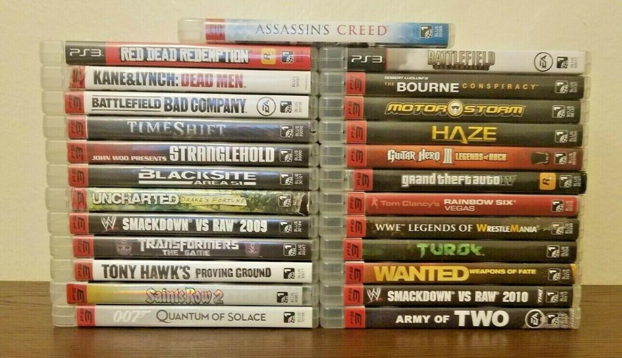 Lot of 25 Playstation 3 PS3 Video Games - GREAT TITLES