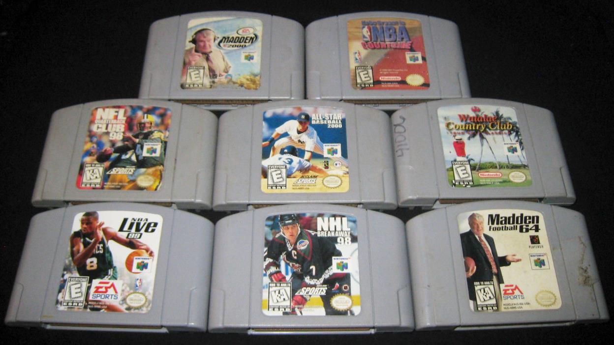 Sports Games Lot of 8 (Nintendo 64, N64)