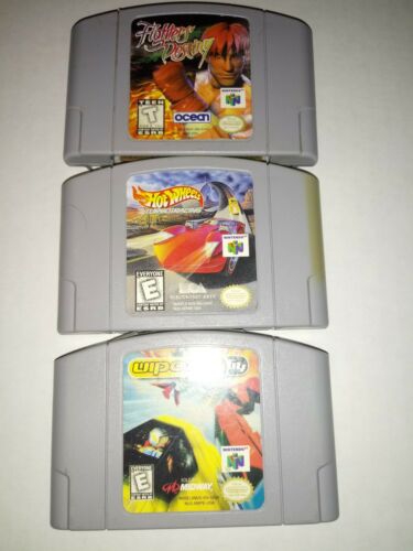 Nintendo 64 Lot Hot Wheels Wipeout Fighters Destiny RARE!!