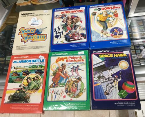Lot of Intellivision Games in Original Boxes - Good Condition Complete 6 Total