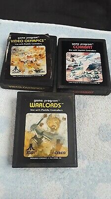Three Game Lot- Combat, Warlords, Video Olympics (Atari 2600) (020702)
