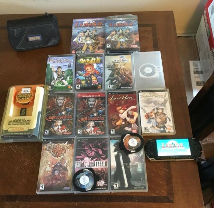PSP 3001 LOT System with 22 Digital Games 15 Physical Games Action Replay