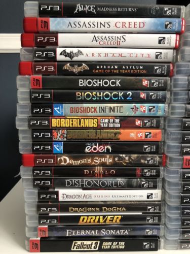 Lot of 60+ Sony Playstation 3 PS3 Games (Rare, Action, Adventure, Racing, FPS)