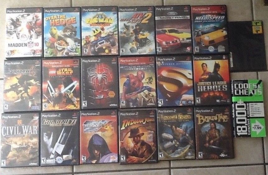 Huge Playstation 2 PS2 Video Game Lot Kids E-T Lego Star Wars Super Hero + More