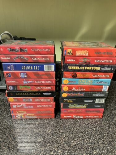 Huge Lot Of 22 Empty Sega Genesis Game Cases Only
