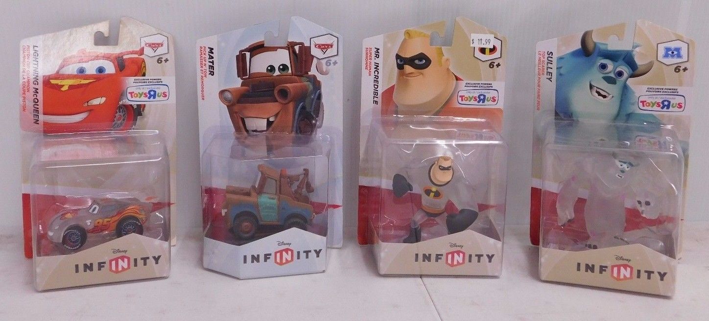 DISNEY INFINTY FIGURES Lightning McQueen, Mater, Mr. Incredible Lot 2