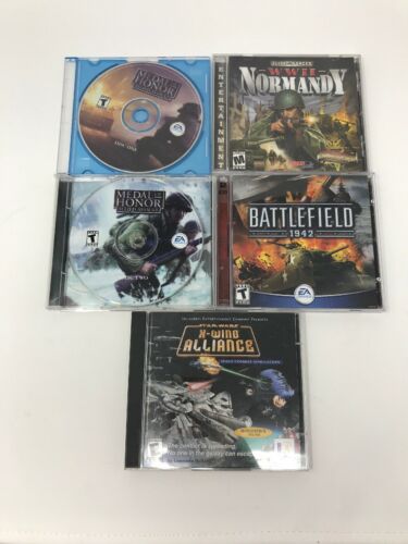 4 Assorted Computer Games Medal Of Honor Battlefield Star Wars WWII Normandy